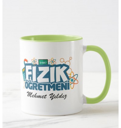 Fizik Öğretmenlerine Özel Renkli Kupa